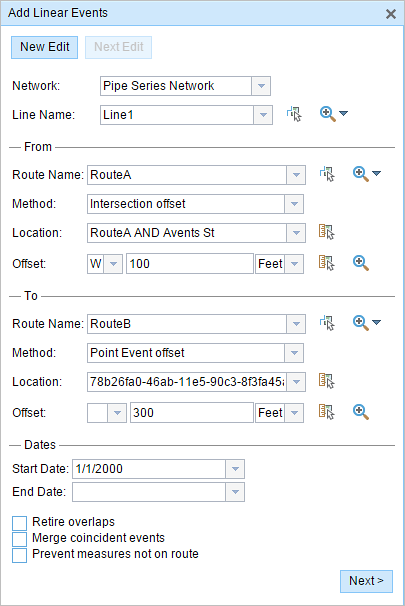 Using the point offset method