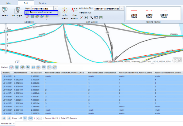 Results of querying attribute sets